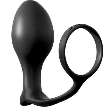Plug anale in silicone ultra morbido con anello prolungante e stimolatore prostata